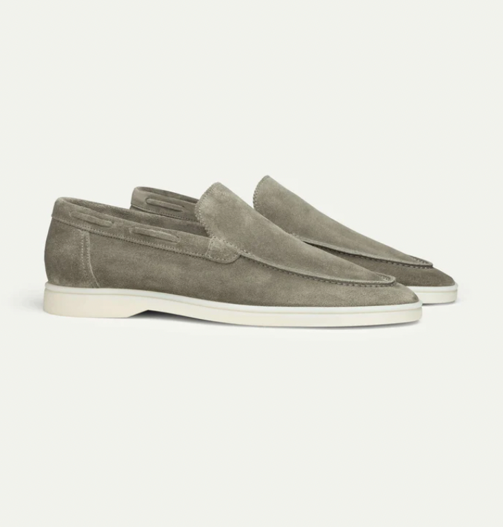 Suede Loafers - Slip-On - Comfortable - Leather Loafers - Men's Shoes
