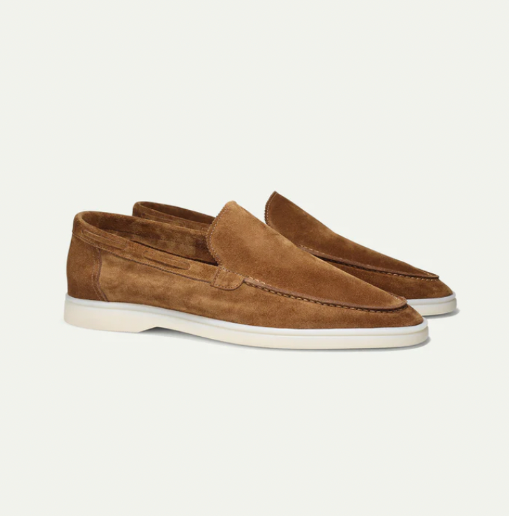 Suede Loafers - Slip-On - Comfortable - Leather Loafers - Men's Shoes