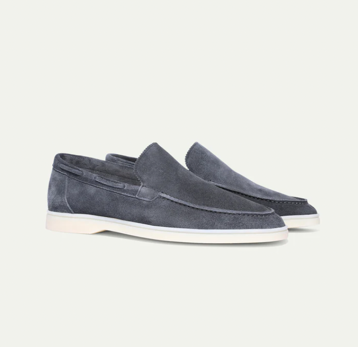 Suede Loafers - Slip-On - Comfortable - Leather Loafers - Men's Shoes