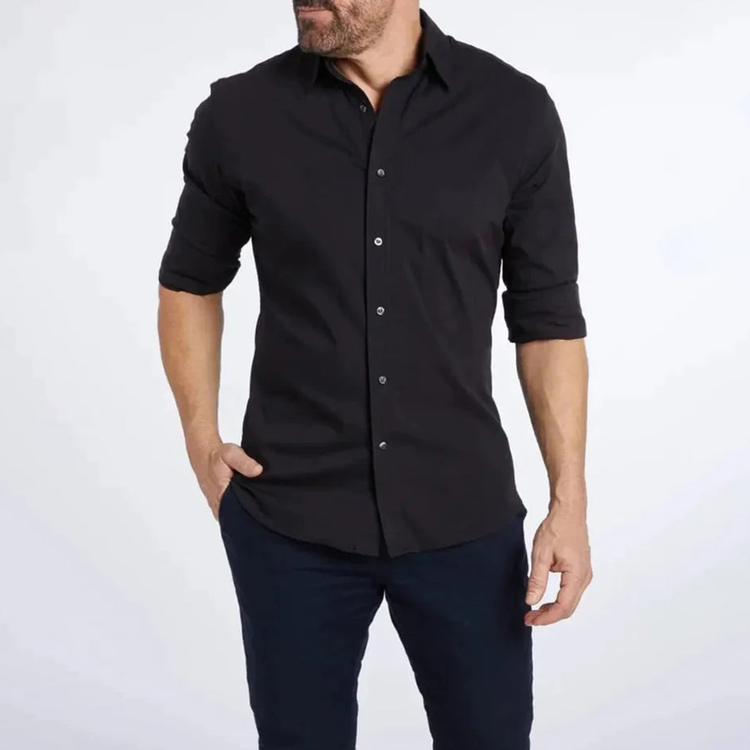Button-Up Shirt - Collared - Non-Iron - Long Sleeve Shirt - Men's Shirt