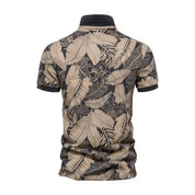 Summer Shirt - Men's Short Sleeve Printed Collared Polo T-Shirt