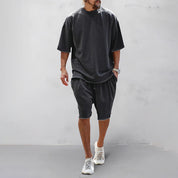 Shorts and Tshirt Set - Loose Fit - Oversized - Two-Piece Set - Men's Summer Clothes