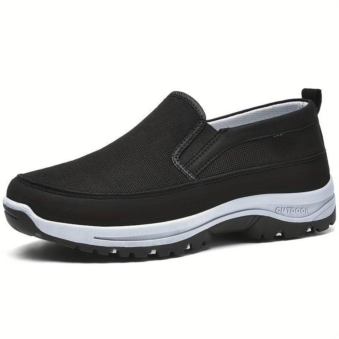 Walking Shoes - Men's Comfortable Thick Sole Slip-On Shoes