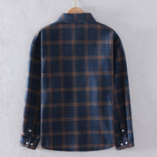Plaid Shirt - Men's Button-Up Checkered Long Sleeve Shirt