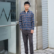 Plaid Shirt - Men's Button-Up Checkered Long Sleeve Shirt