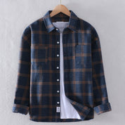 Plaid Shirt - Men's Button-Up Checkered Long Sleeve Shirt