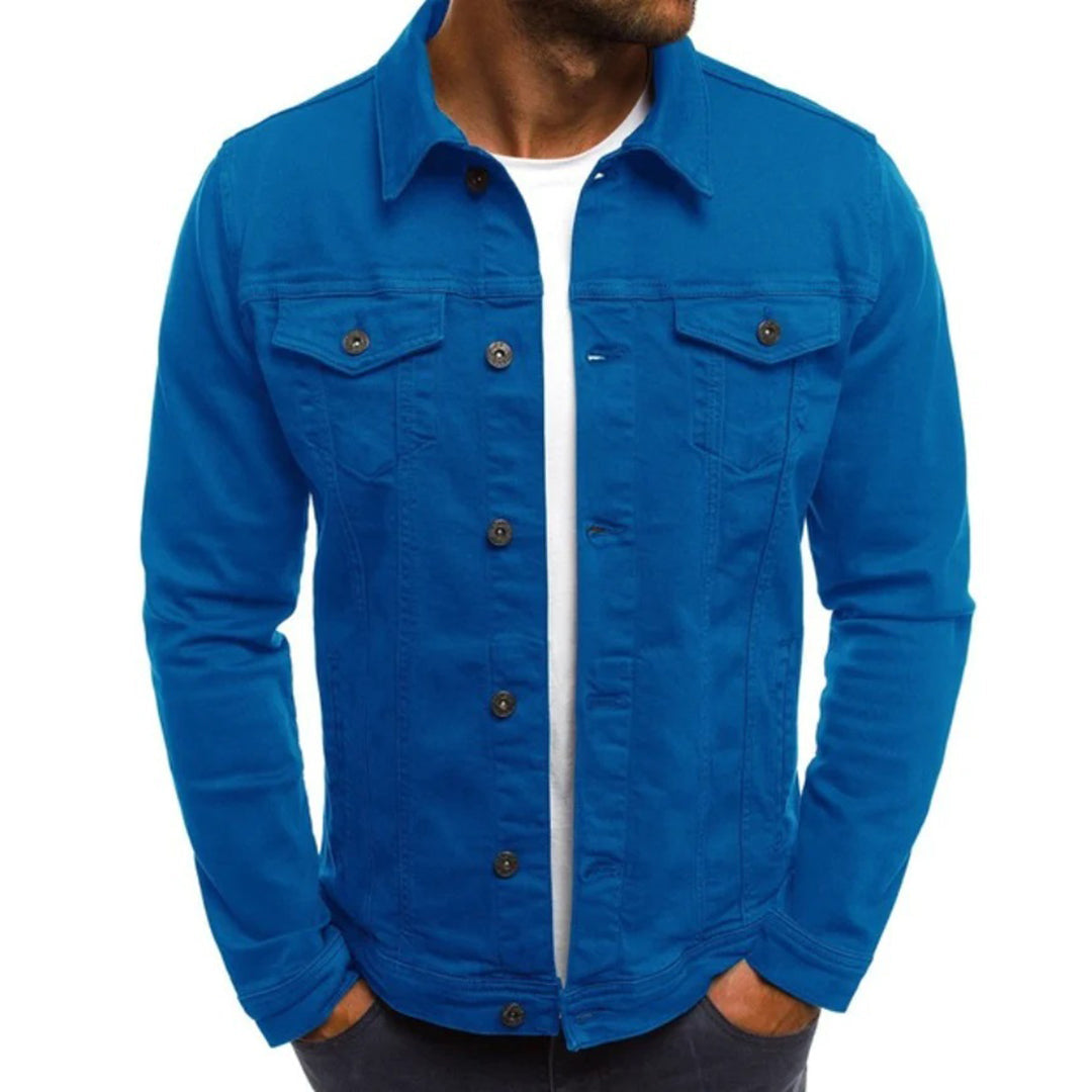 Denim Jacket - Button- Up - Slim Fit - Jean Jacket - Men's Summer Jacket