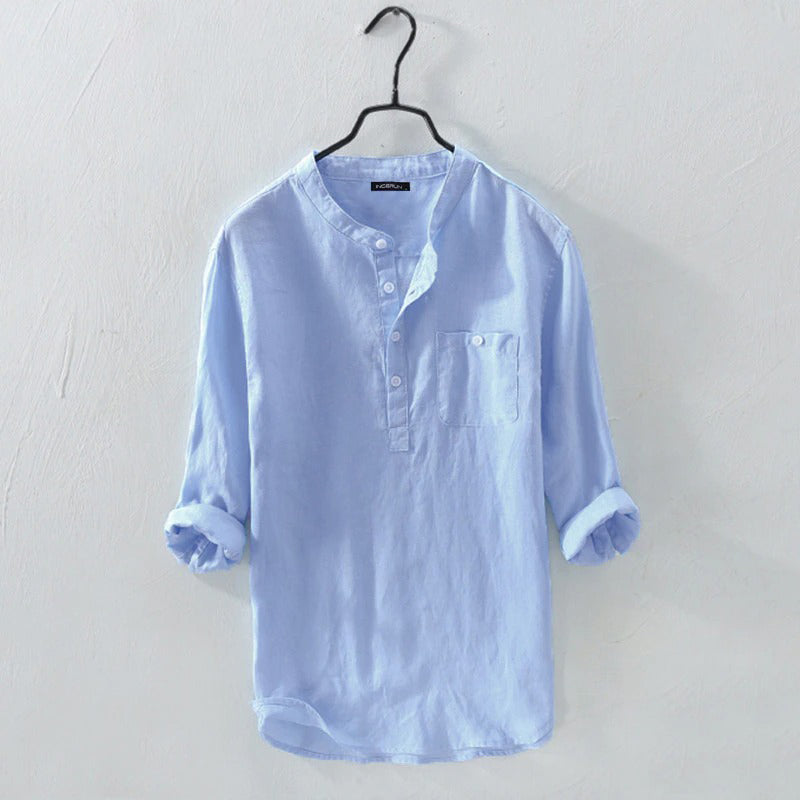 Linen Shirt | Buttoned Up | Long Sleeve | Summer Shirt | Men's Shirt