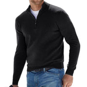 Quarter Zip Jumper | Long Sleeve | Pullover | Knitted Sweater | Men's Half Zip Sweater