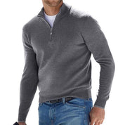 Quarter Zip Jumper | Long Sleeve | Pullover | Knitted Sweater | Men's Half Zip Sweater