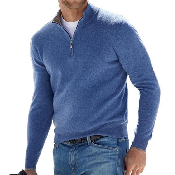 Quarter Zip Jumper | Long Sleeve | Pullover | Knitted Sweater | Men's Half Zip Sweater
