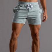 Summer Shorts - Striped - Elastic Waist - Drawstring Shorts - Men's Shorts