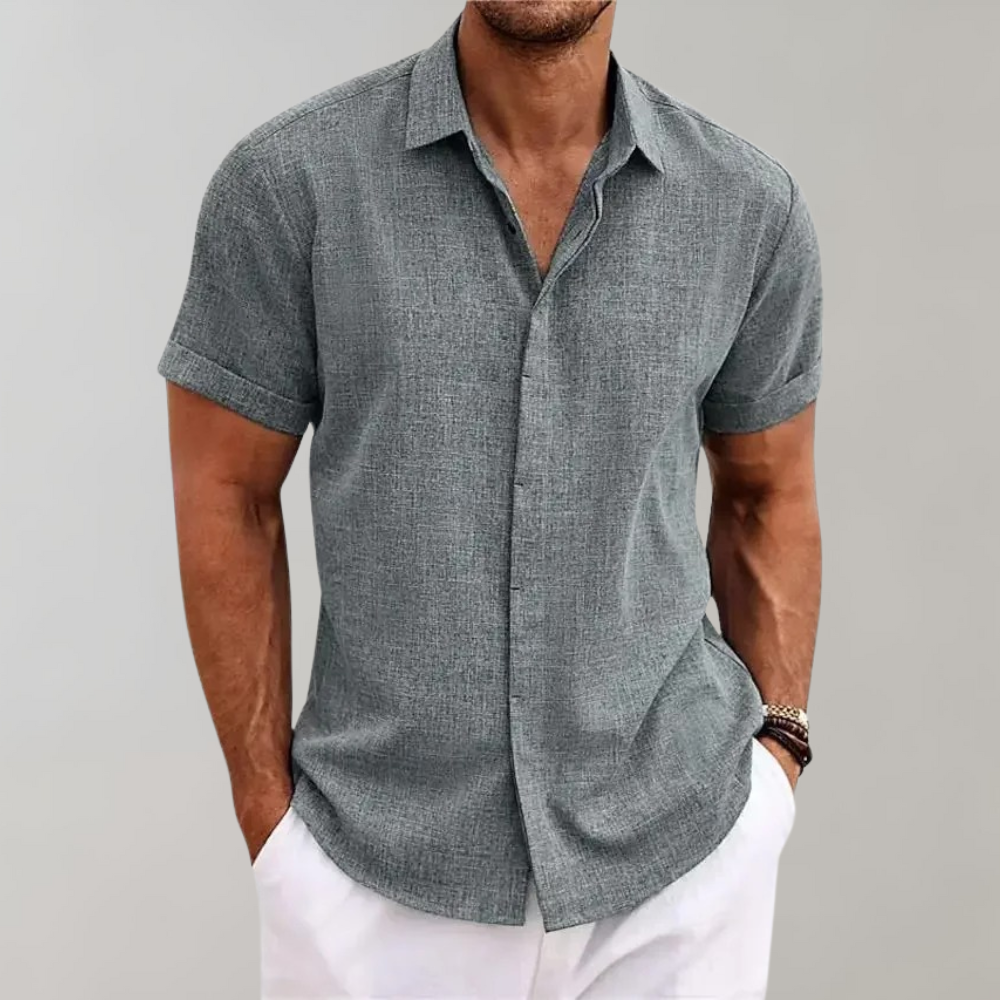 Summer Shirt - Polo Shirt - Button-Up - Short Sleeve Shirt - Men's Clothing