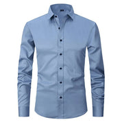 Dress Shirt - Long Sleeve - Stretchy - Non Iron Shirt - Men's Shirt