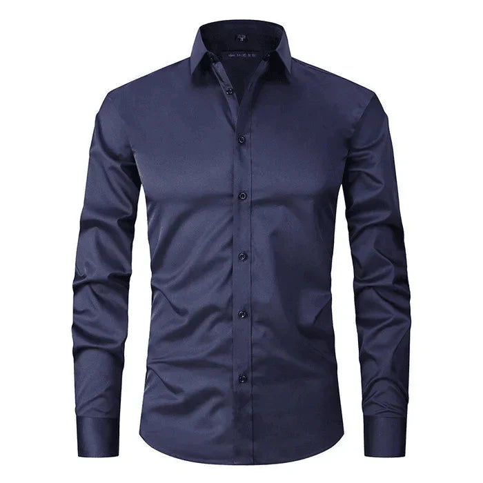Dress Shirt - Long Sleeve - Stretchy - Non Iron Shirt - Men's Shirt
