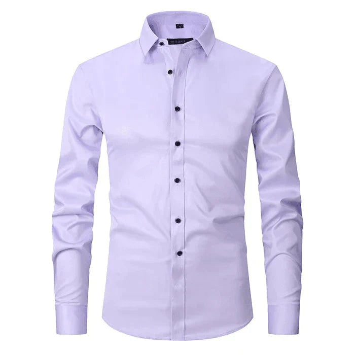 Dress Shirt - Long Sleeve - Stretchy - Non Iron Shirt - Men's Shirt