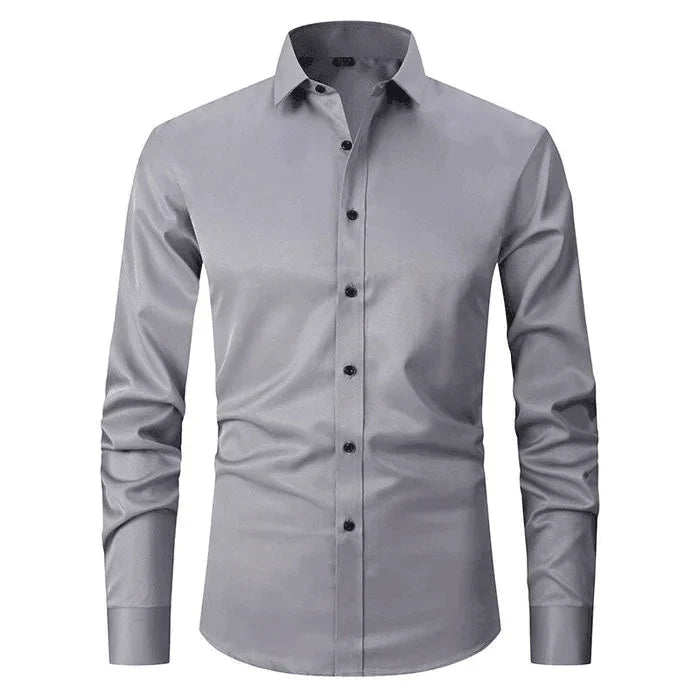 Dress Shirt - Long Sleeve - Stretchy - Non Iron Shirt - Men's Shirt
