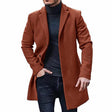 Wool Jacket - Single Breasted - Mid Length - Wool Trench Coat - Men's Winter Jacket