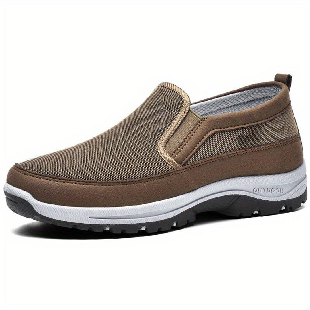 Walking Shoes - Men's Comfortable Thick Sole Slip-On Shoes