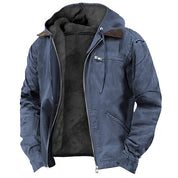 Winter Jacket - Men's Casual Hooded Fleece Lined Jacket