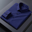 Button-Up Shirt - Stretchy - Long Sleeve - Oxford Shirt - Men's Shirt