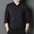 Button-Up Shirt - Stretchy - Long Sleeve - Oxford Shirt - Men's Shirt