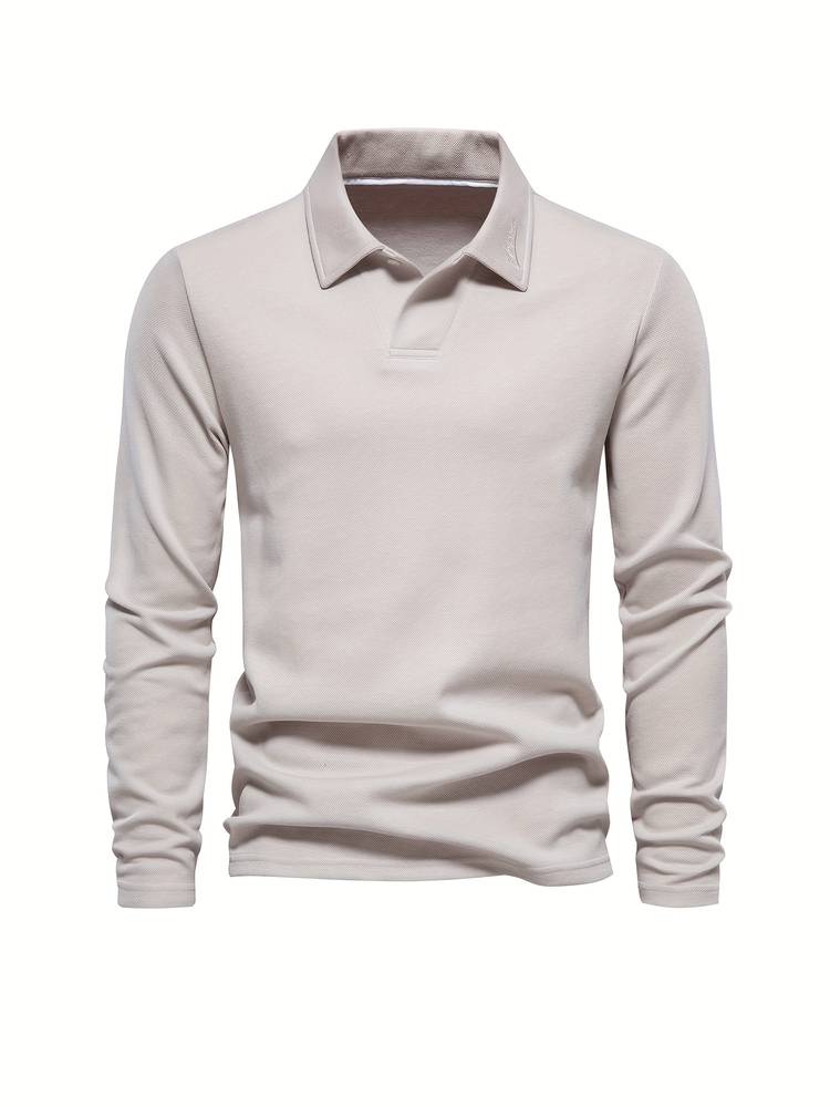 Men's Polo Shirt | Collared | Plain | Long Sleeve Shirts | Long Sleeve T-Shirts