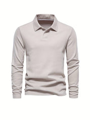 Men's Polo Shirt | Collared | Plain | Long Sleeve Shirts | Long Sleeve T-Shirts