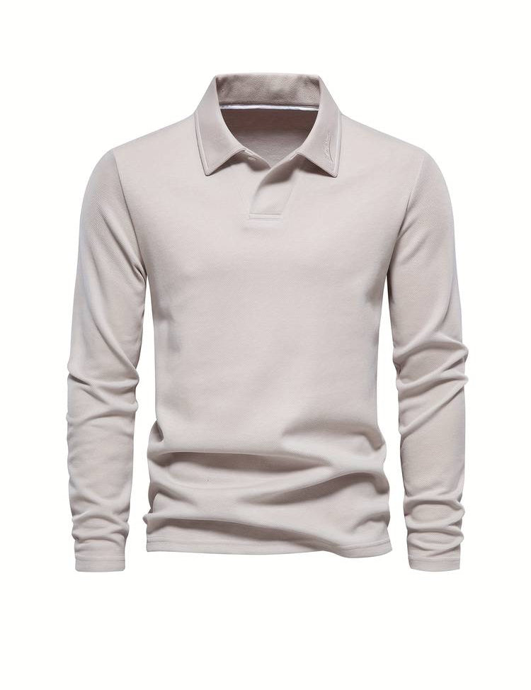 Men's Polo Shirt | Collared | Plain | Long Sleeve Shirts | Long Sleeve T-Shirts