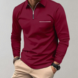Long Sleeve Polo Shirt - Men's Collared Quarter Zip Polo Shirt