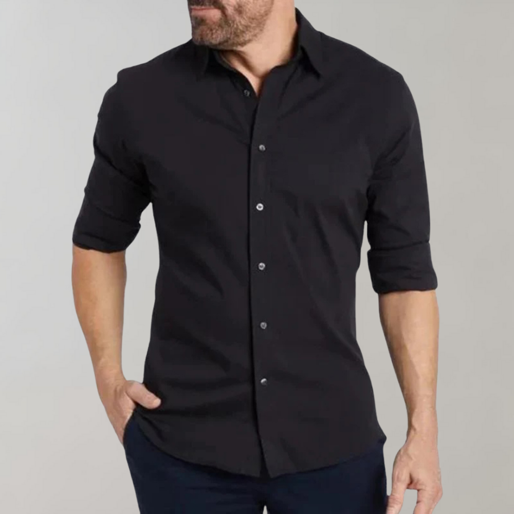 Non Iron Shirt - Wrinkle Free - Collared - Dress Shirt - Men's Button-Up Shirt