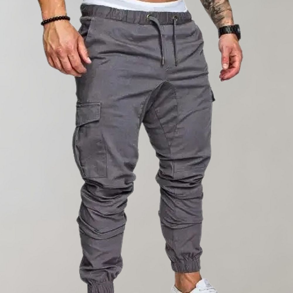 Cargo Joggers - Elastic Waist - Drawstring - Cargo Pants - Men's Trousers