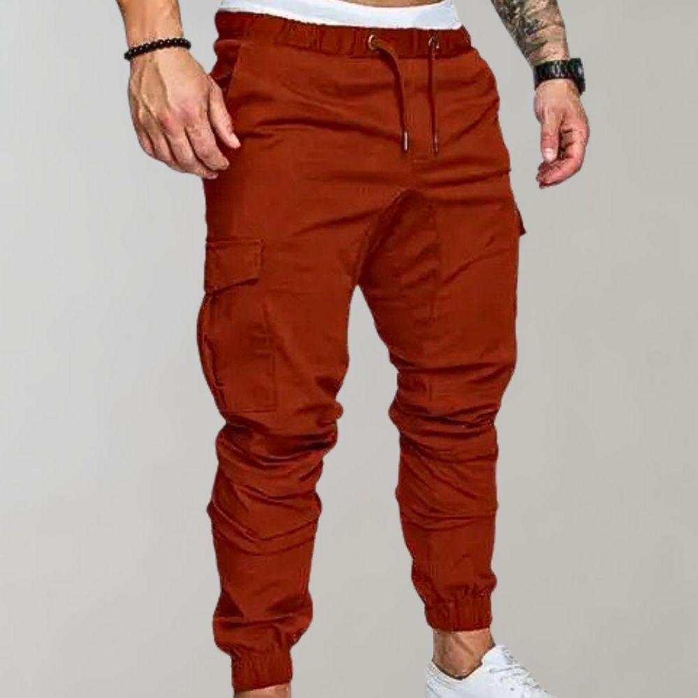 Cargo Joggers - Elastic Waist - Drawstring - Cargo Pants - Men's Trousers