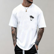 Men's T-Shirt | Palm Tree | Short Sleeve | Crew Neck T-Shirt | Men's Summer Clothes
