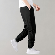 Cargo Pants - Black - Drawstring - Cargo Joggers - Men's Trousers