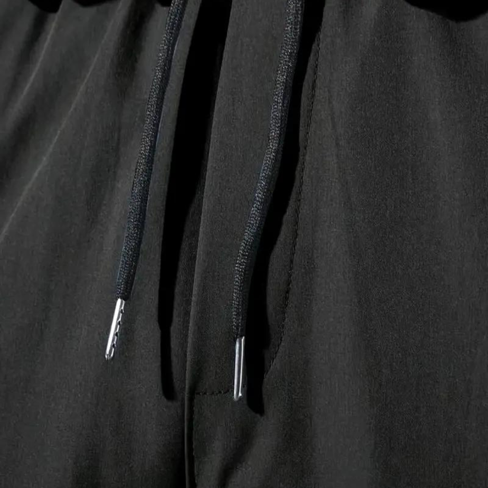 Cargo Pants - Black - Drawstring - Cargo Joggers - Men's Trousers