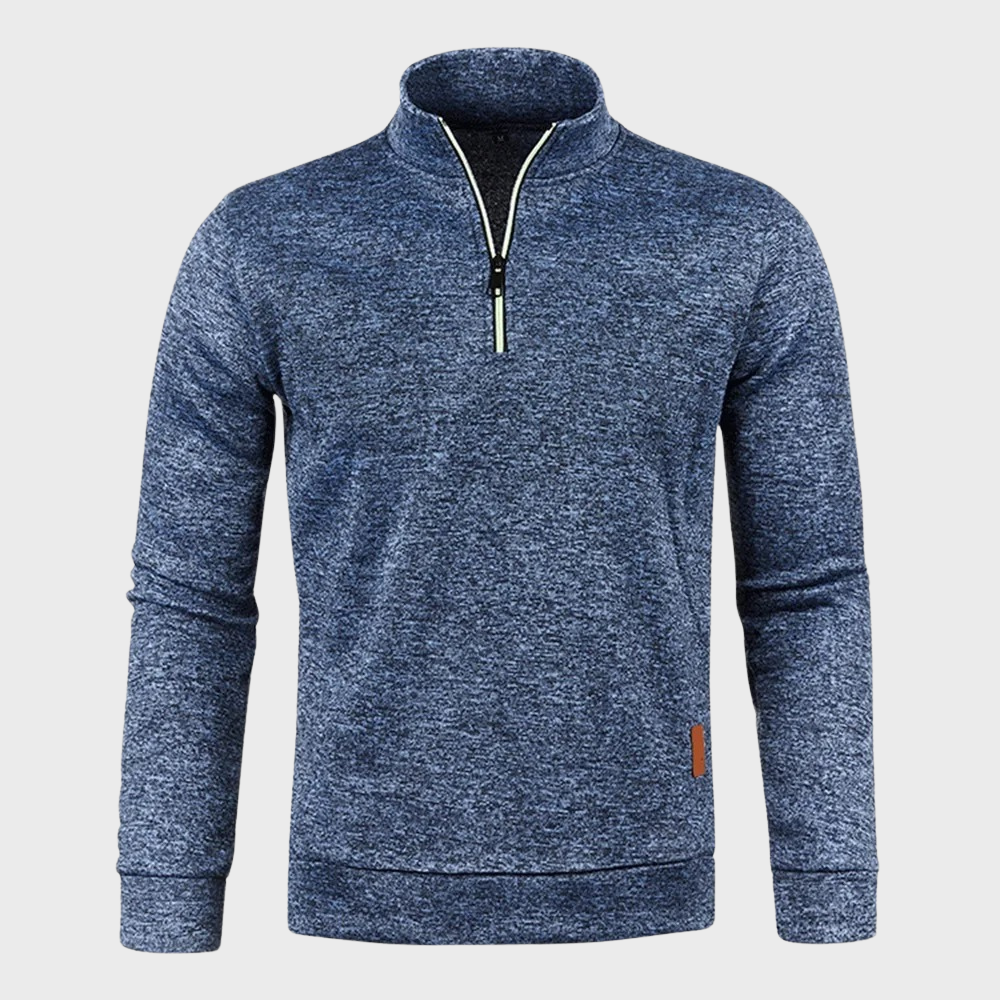 Half Zip Pullover - Casual - Long Sleeve - Half Zip Sweatshirt - Men's Quarter Zip Sweaters