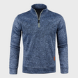 Quarter Zip Sweatshirt - Men's Casual Long Sleeve Half Zip Pullover