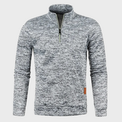 Half Zip Pullover - Casual - Long Sleeve - Half Zip Sweatshirt - Men's Quarter Zip Sweaters