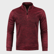 Half Zip Pullover - Casual - Long Sleeve - Half Zip Sweatshirt - Men's Quarter Zip Sweaters