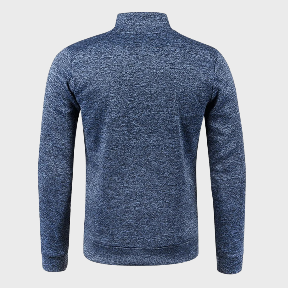 Half Zip Pullover - Casual - Long Sleeve - Half Zip Sweatshirt - Men's Quarter Zip Sweaters