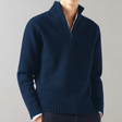 Quarter Zip Jumper - Men's Regular Fit Half Zip Knitted Sweater 