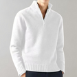 Quarter Zip Jumper - Men's Regular Fit Half Zip Knitted Sweater 