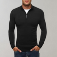Long Sleeve T-Shirt - Half Zip - Slim Fit - Quarter Zip Shirt - Men's Shirts
