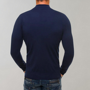 Long Sleeve T-Shirt - Half Zip - Slim Fit - Quarter Zip Shirt - Men's Shirts