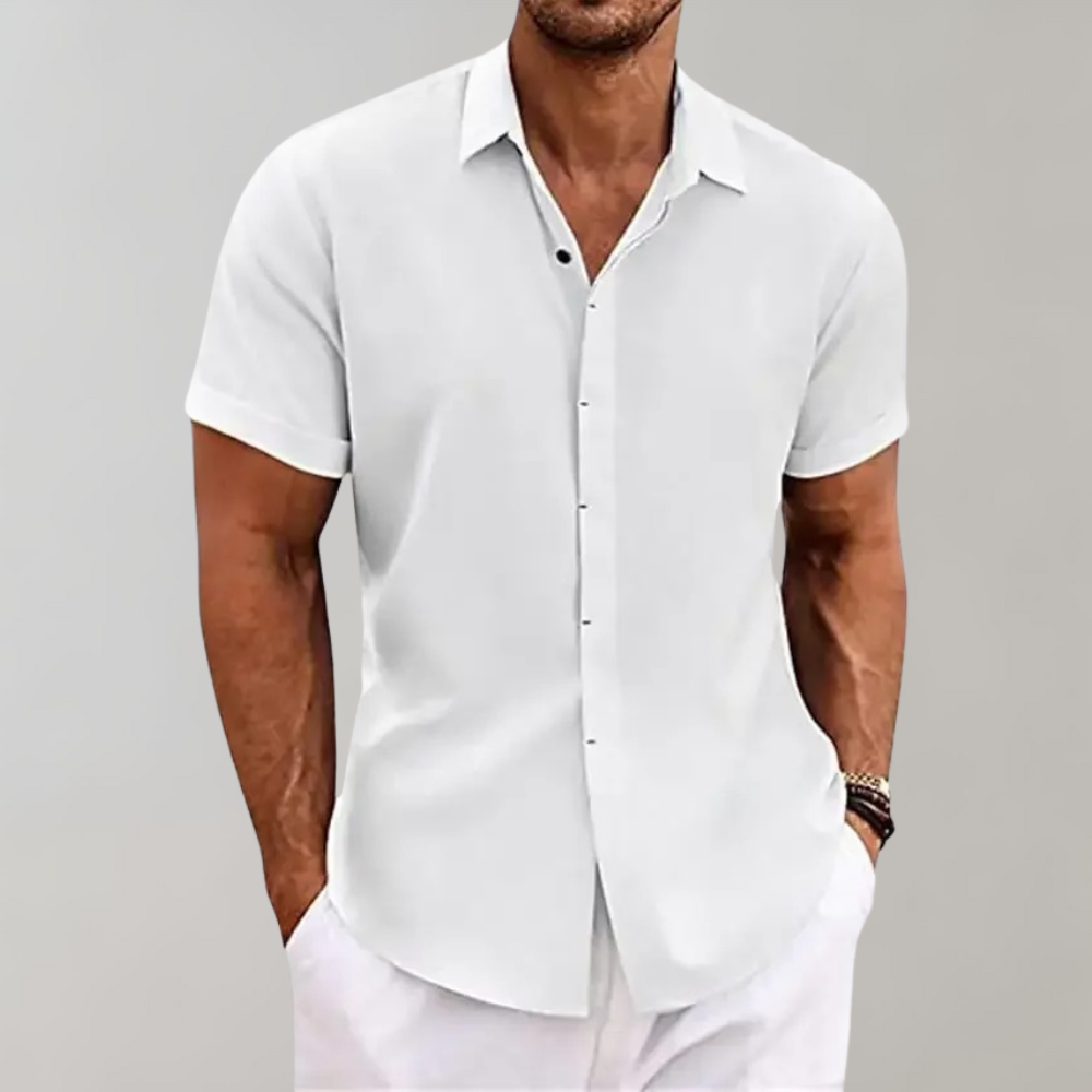 Short Sleeve Shirt - Button-Up - Summer - Polo Shirt - Men's Shirt