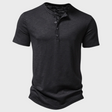 Summer T-Shirt | Lightweight | Button Neck | Plain T-Shirt | Men's T-Shirt