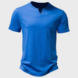 T-Shirt - Short Sleeve - V-neck - Half Buttoned Shirt - Men's T-Shirt 