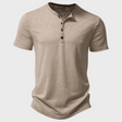 Summer T-Shirt | Lightweight | Button Neck | Plain T-Shirt | Men's T-Shirt