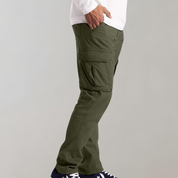 Cargo Pants - Men's Casual Straight Leg Cargo Trousers